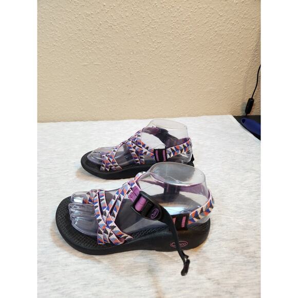 Chaco Women's ZX2 Blue Purple Strapped Slingback EcoTread‎ Sandals Size 6 - Picture 3 of 6